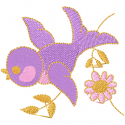 Small Birds Embroidery Design 3